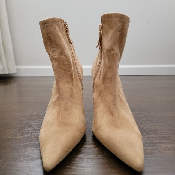 NEW Good American The Icon Stiletto Sock Boots Womens 10.5 Faux Suede Chic - Picture 2 of 9